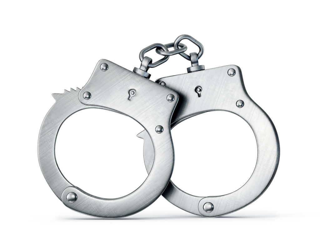 CLASSIC SOLID CHROME METAL SILVER HAND CUFFS HANDCUFFS POLICE SECURITY PATROL